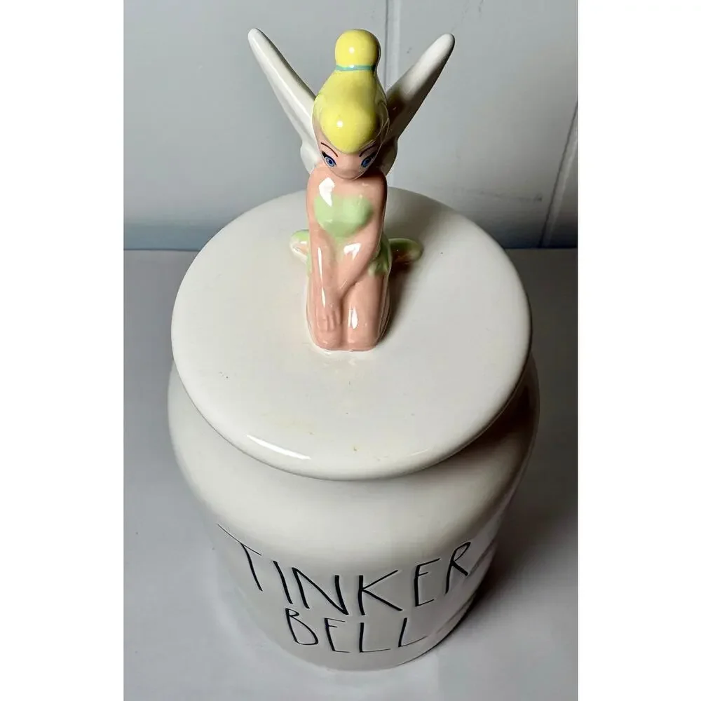 Rae Dunn Disney “TINKER BELL” Baby Canister Tinker Bell Fairy Topper
